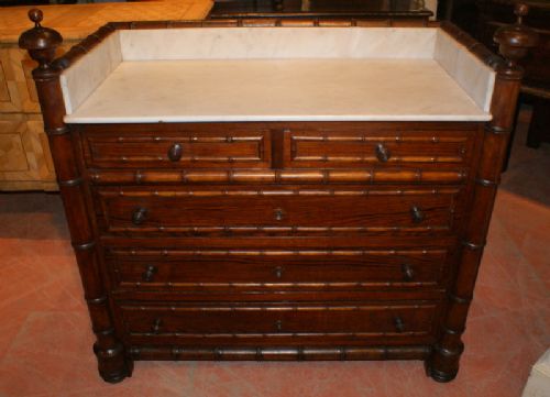 French Faux Bamboo Commode