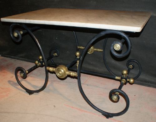 French Iron Butchers Table