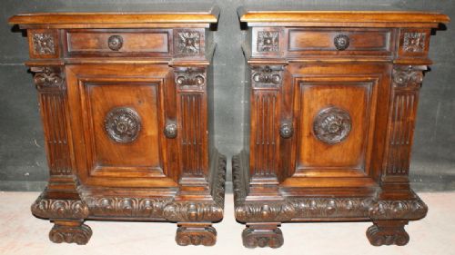 Italian Walnut Bedside Tables