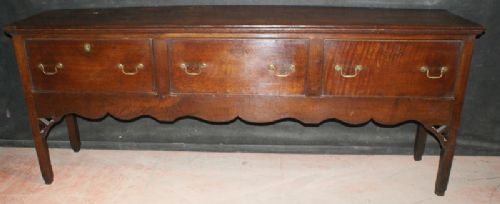 Narrow Antique Oak Dresser Base