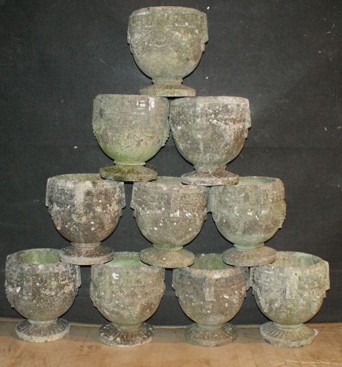 Set of 10 Garden Urns
