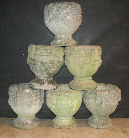 Set of 6 Garden Urns