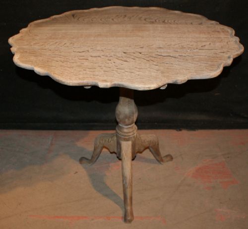 Bleached Tripod Table