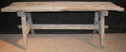 Rustic Oak Trestle Table