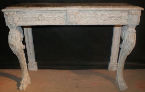 Carved Oak Console Table