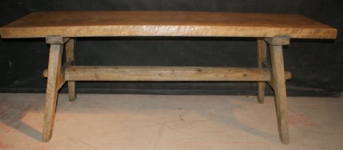 Oak and Fruitwood Trestle Table