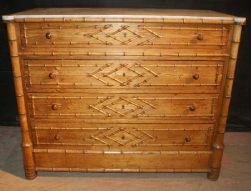 Faux Bamboo Commode