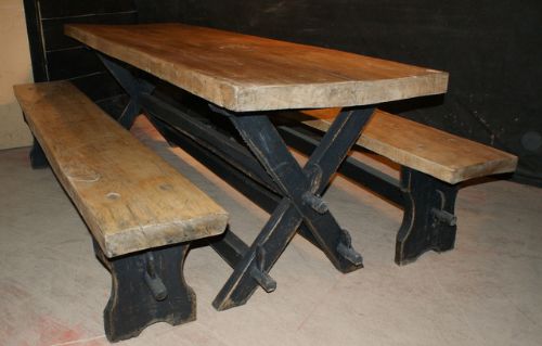 Pair of Trestle Benches