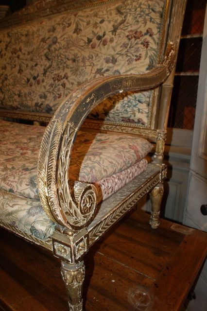 Carved Wood Sofa