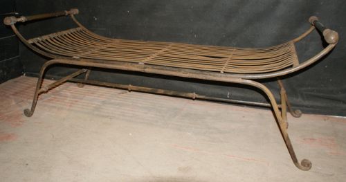 Iron and Brass Window Seat