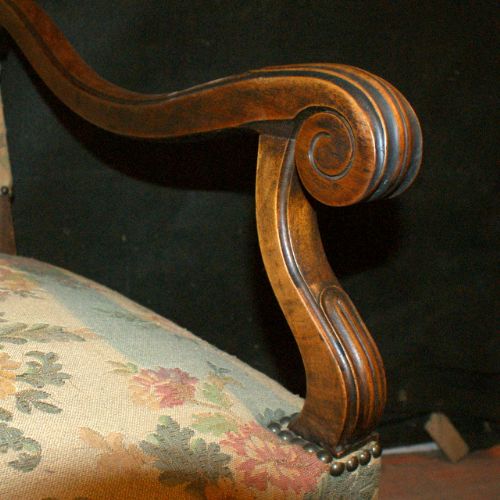 French Walnut Arm Chairs