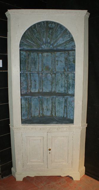 Small English Corner Cupboard