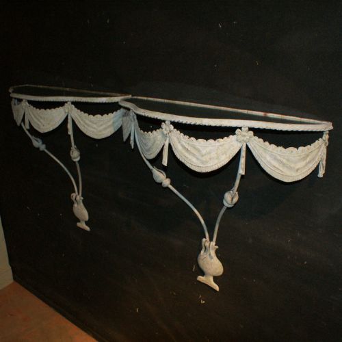 French Metal Console Tables