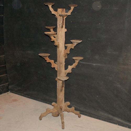 Bleached Oak Plant Stand
