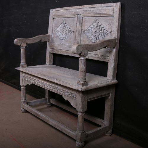 Antique Oak Settle