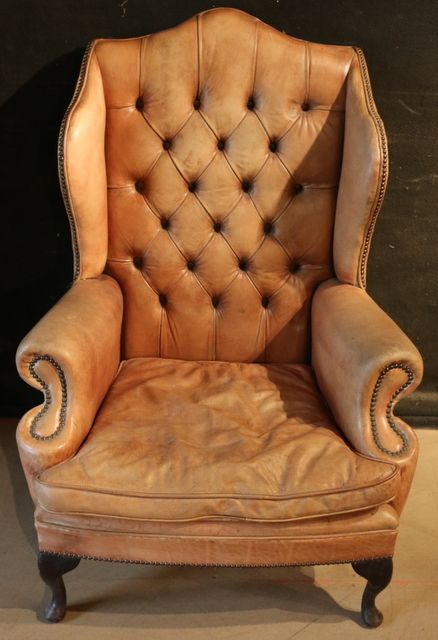Leather Wing Armchair