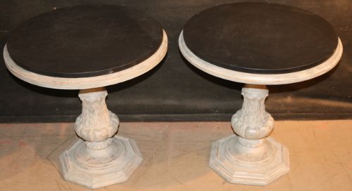 Pine and Slate Lamp Table