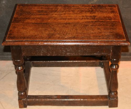 Large Oak Joint Stool
