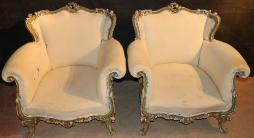 Orginal Painted Fauteuils