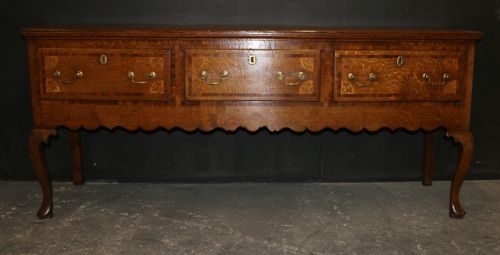 Crossbanded Oak Dresser Base