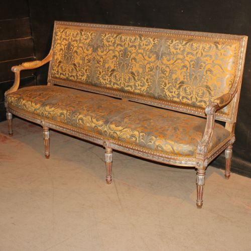 French Carved and Painted Sofa