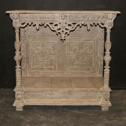 Carved Oak Console Table