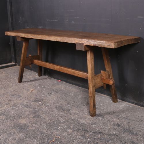 Pine and Oak Trestle Table