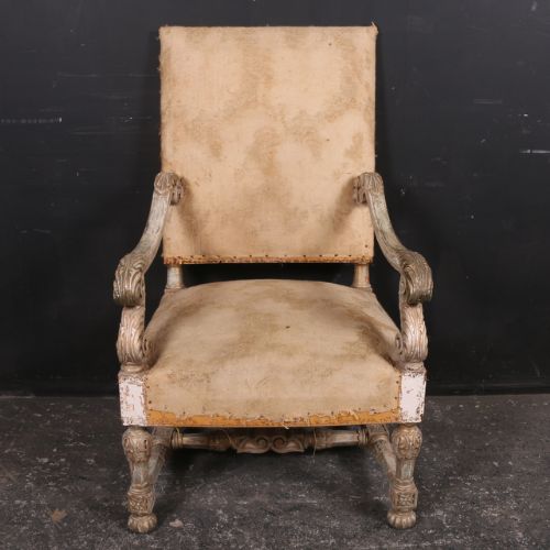 French Original Painted Armchair