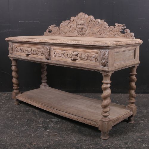 Antique Oak Side Table/ Server