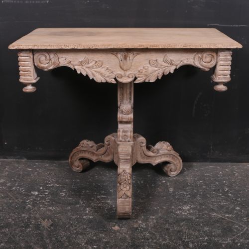 Carved Oak Console Table