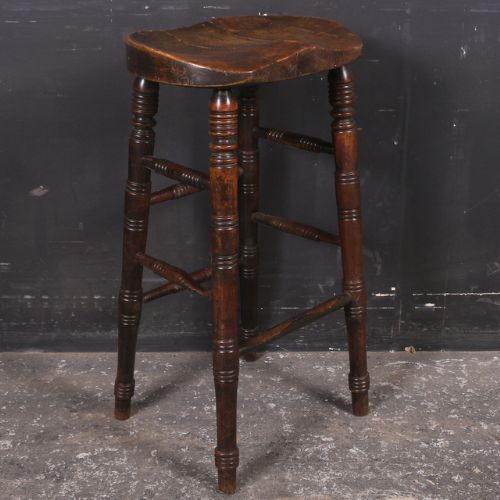 Fruitwood Saddle Stool