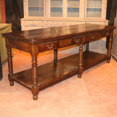 French Walnut Serving Table