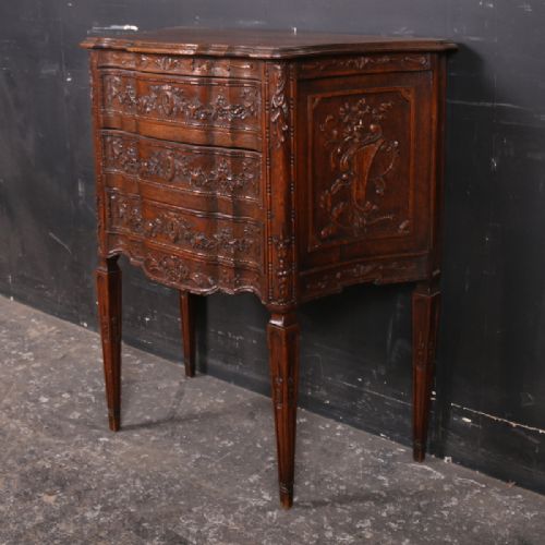 Carved Oak Commode