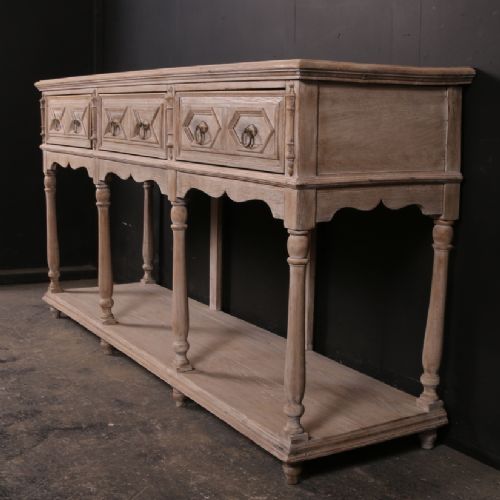 Bleached Oak Dresser Base