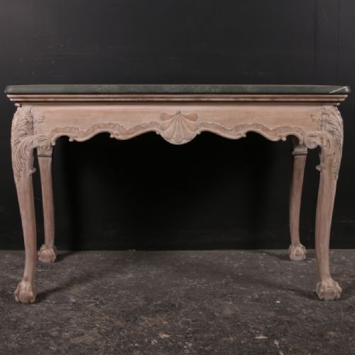 Carved Walnut Console Table