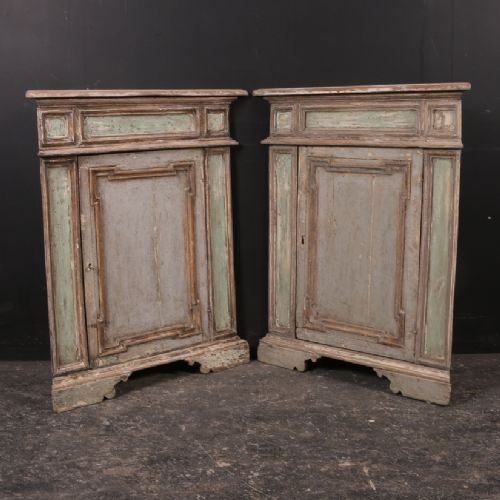 Pair of Italian Corner Cupboards
