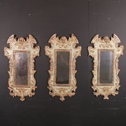 Set of 3 Danish Wall Mirrors