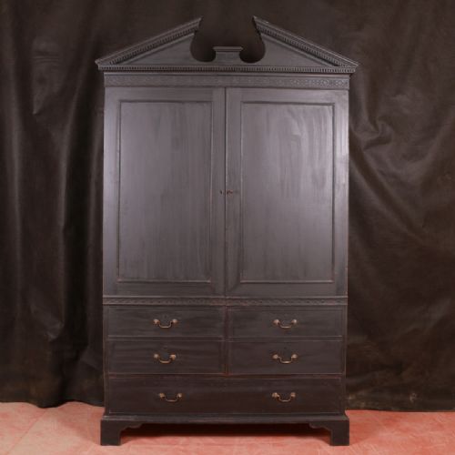 Black Painted Georgian Wardrobe