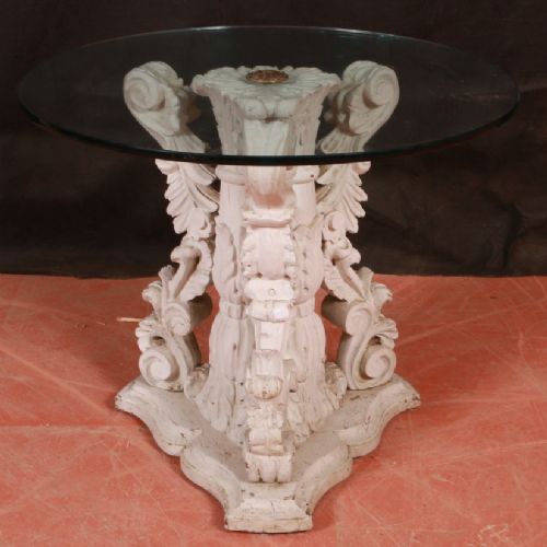 Carved Pine Lamp Table