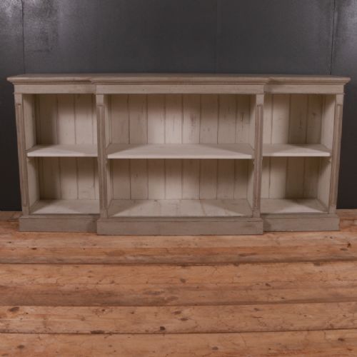 Painted Pine Breakfront Bookcase