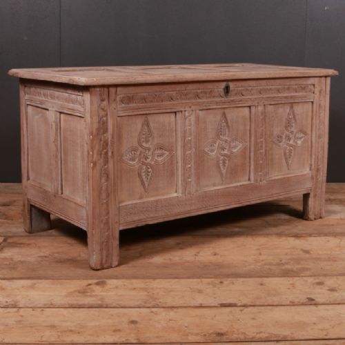 English Carved Oak Coffer