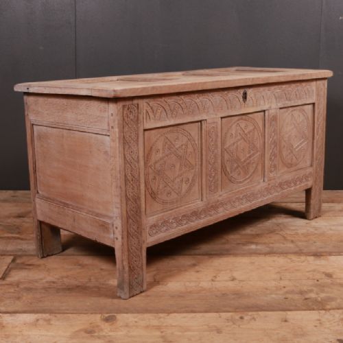 English Carved Oak Coffer