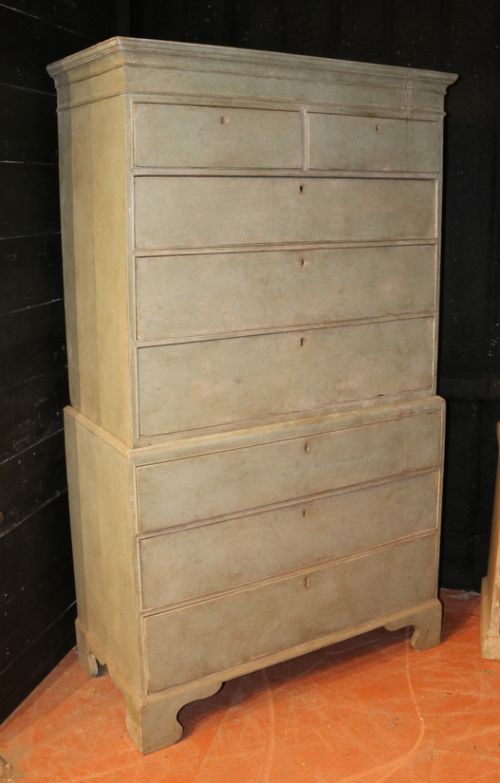 English Painted Chest on Chest