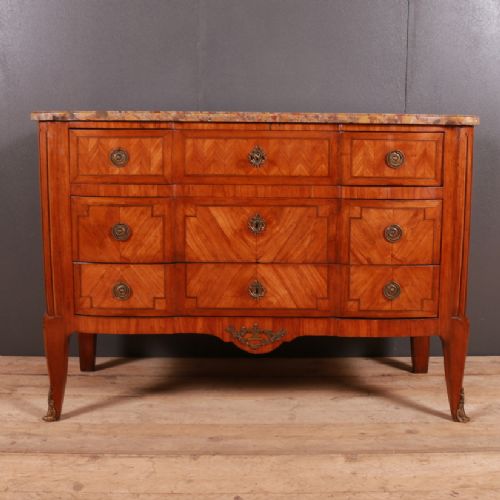 French Walnut and Gilt Commode