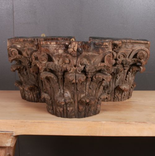 SET OF CARVED CAPITALS