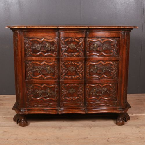 Carved Oak Commode