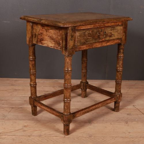 Faux Bamboo Lamp Table