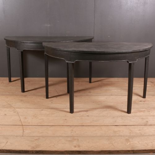 Pair of Demi Lune Console Tables