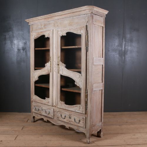 French Oak Display Cabinet