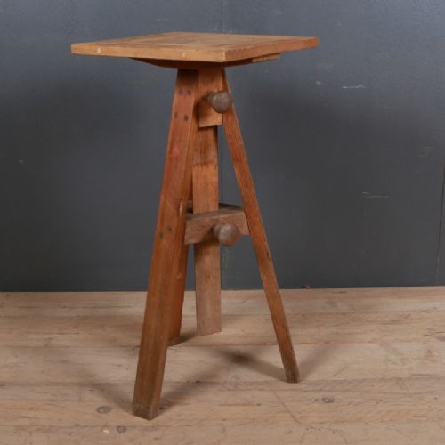 Antique Pine Sculpture Stand